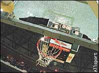 Broken backboard